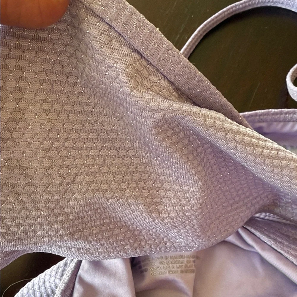 Frankie's Bikinis Lavender Textured Bikini Set